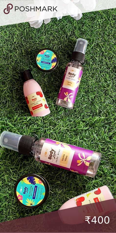 Plum bodylovin Combo Plum Products, Basic Mehndi, Mini Perfume, Basic Mehndi Designs, Poses Instagram, Selfie Poses Instagram, Body Care Routine, Selfie Poses, Makeup Skin Care