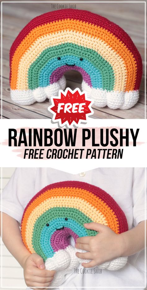 Crochet Pillow Patterns Free, Crochet Cushion Pattern, Unicorn Cushion, Rainbow Plush, Rainbow Pillow, Crochet Rainbow, Crochet Pillow Pattern, Crochet Unicorn, Rainbow Crochet