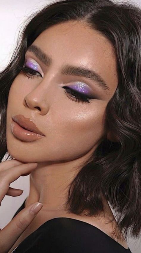 Purple Makeup Looks, Purple Makeup, Purple Eyeshadow, Makeup Eye Looks, Glowing Makeup, Glamour Makeup, Make Up Inspo, Baddie Makeup, Kiss Makeup