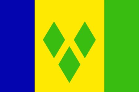 St. Vincent and the Grenadines - The flag of St. Vincent and the Grenadines was officially adopted on October 12, 1985.  The blue is symbolic of the sky, yellow for the almost constant sunshine, and green for abundant vegetation. The Gems of Antilles (centered), are placed in the shape of a V, one that represents St. Vincent. St Vincent Flag, Anime Symbols, St Vincent And The Grenadines, Bob Marley Pictures, Saint Kitts, Bequia, World Atlas, Saint Vincent And The Grenadines, Saint Vincent