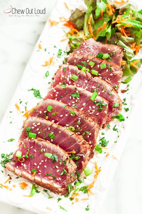 Seared Ahi Tuna Recipe, Ahi Tuna Recipe, Ahi Tuna Steak, Tuna Steak Recipes, Tuna Recipe, Seared Ahi, Seared Tuna, Tuna Steaks, Ahi Tuna