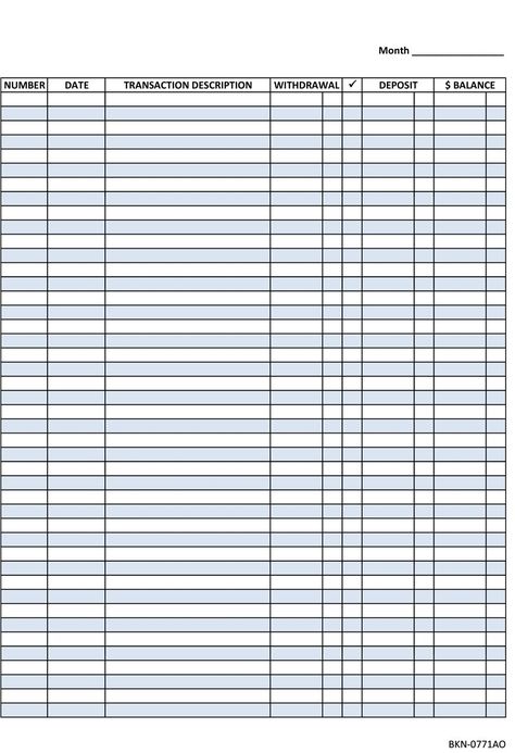 Printable Check Register, Payroll Checks, Checkbook Register, Printable Checks, Office Organization At Work, Blank Check, Business Printables, Check Register, Form Template