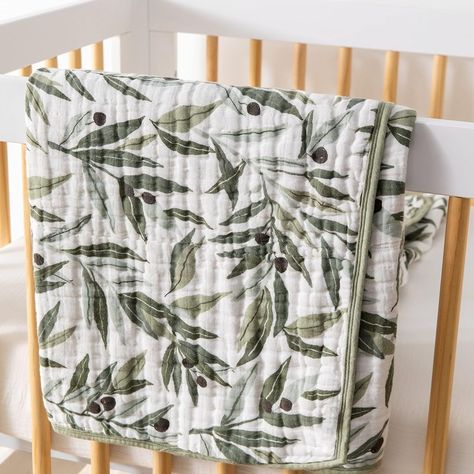 Muslin Quilt, Play Wood, Baby Blanket Size, Olive Branches, Cotton Baby Blankets, Kids Nursery Decor, Nursery Furniture, Olive Branch, Blanket Sizes