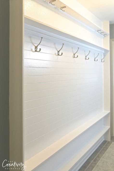 How to Turn Any Space into a Mudroom Narrow Mudroom, Narrow Closet Organization, Narrow Closet, Narrow Laundry Room, Garage Entryway, Mudroom Laundry Room, Small Entryways, Diy Entryway, Diy Pantry