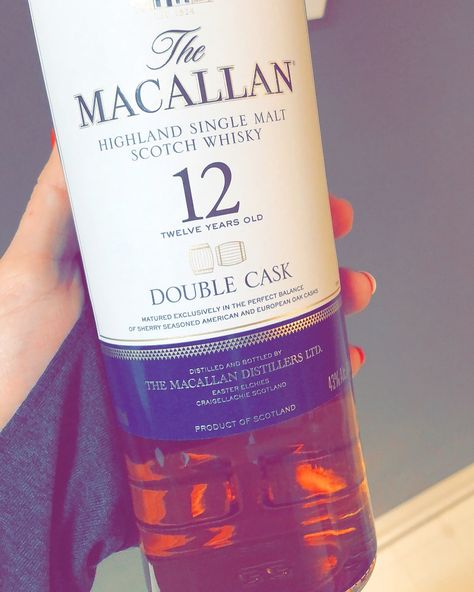 The Macallan - 12 YR Macallan Whisky Snapchat, Macallan Whisky, Whiskey Bar, Scotch Whisky, Single Malt, Rosé Wine Bottle, Whiskey, Alcoholic Drinks, Products I Love