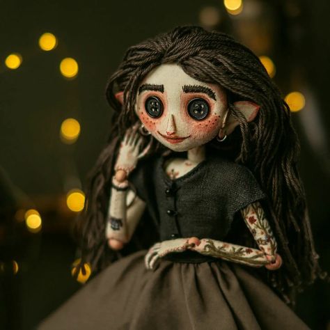 Coraline Doll, Fantasy Art Dolls, African American Dolls, Ooak Art Doll, Polymer Clay Dolls, Art Dolls Handmade, Scott Pilgrim, Clay Art Projects, Creepy Dolls