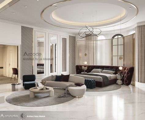 Big Bedroom Luxury, Rich Bedroom Luxury, Luxury Bedroom Design Master Suite, Bedroom Seating Area, Bad Room, Big Bedrooms, Bedroom Interior Design Luxury, Hotel Lounge, Modern Luxury Bedroom