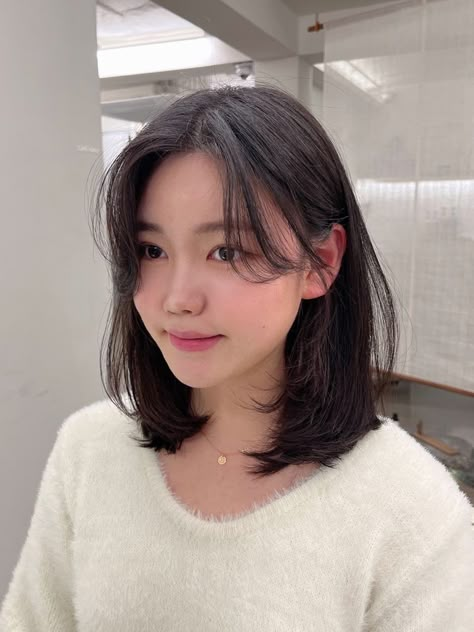 Shirt Hair Cuts, Long Hairstyles With Layers, Hairstyles With Layers, Middle Length Hair, Asian Hairstyle, Korean Hairstyles, Beauty Tutorial, Hairstyle Tips, Girls Short Haircuts