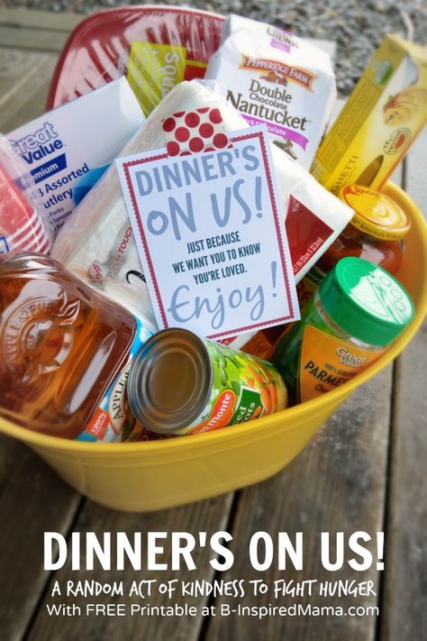 Dinner Gift Basket, Pastor Appreciation Month, Charity Work Ideas, Take A Meal, Pastor Appreciation Gifts, Happy Home Fairy, Random Act Of Kindness, Dinner Gifts, Meal Train Recipes