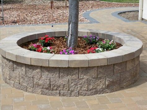 Flagpole Ideas, Flagpole Landscaping, Flagpole Landscaping Ideas, Tree Guards, Landscaping Wall, Mailbox Makeover, Landscape Pavers, Cheap Landscaping Ideas, Walkway Landscaping