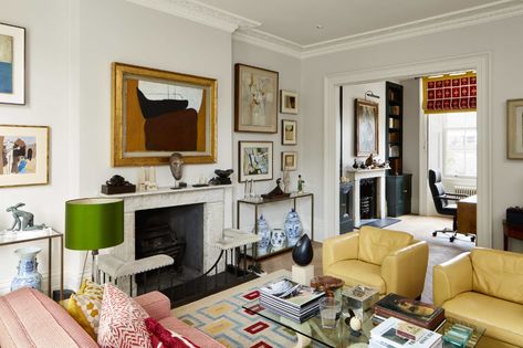 Photo 13 of 15 in 15 Masterful Art Collectors’ Homes That Let the Work Shine from Art Collectors Home - Dwell Art Collector Home, London Flats, Collectors Home, Victorian Renovation, Bold Decor, London Architecture, Indoor Outdoor Living, Drawing Room, Concept Architecture