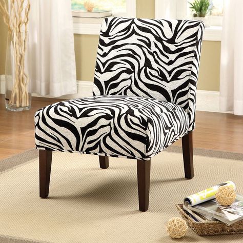 Aberly Zebra Pattern Accent Chair (Zebra Prints, 30" x 22" x 33"), Black, Acme (Fabric) Zebra Print Bedding, Printed Accent Chairs, Zebra Chair, Pattern Accent Chair, Contemporary Armchair, Fabric Accent Chair, Nursery Chair, Zebra Pattern, Acme Furniture