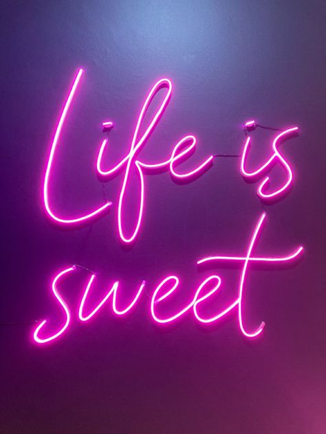 Pink Aesthetic Words, Pink Word, Neon Quotes, Neon Words, Life Is Sweet, Angel Cards, Confidence Tips, Aesthetic Words, Neon Art