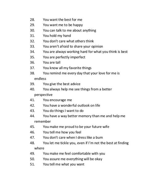 28. You want the best for me29. You want me to be happy30. You can talk to me about anything31. You hold my ha... 52 Reasons Why I Love You, 100 Reasons Why I Love You, 52 Reasons, Birthday Boyfriend, Love You Boyfriend, Reasons I Love You, Reasons Why I Love You, Love You Best Friend