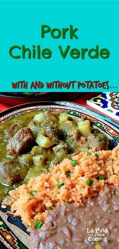 Pork Chile Verde~ With and Without Potatoes Green Chilli Pork Recipes, Pork Verde Recipe, Chili Verde Pork Authentic, Pork Verde, Chile Verde Pork, Pork Chile Verde, Chili Verde Pork, Chile Colorado, Mexican Pork