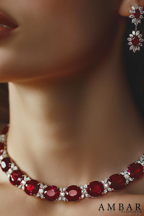 Indulge in the richness of the Velvet Ruby Rhapsody Necklace, where deep rubies and brilliant diamonds blend for a luxe look. Red Ruby Jewelry Set, Red Diamond Necklace, Ruby Diamond Necklace, Ruby And Diamond Necklace, Book Writing, White Velvet, Red Diamond, Ruby Jewelry, The Velvet