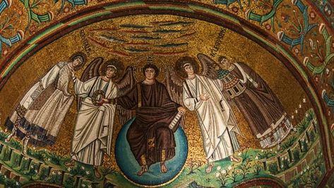 Basilica Of San Vitale, Ravenna Mosaics, Chi Rho, Byzantine Empire, Custom Mosaic, Mosaic Artwork, Handmade Mosaic, Religious Art, Art Movement