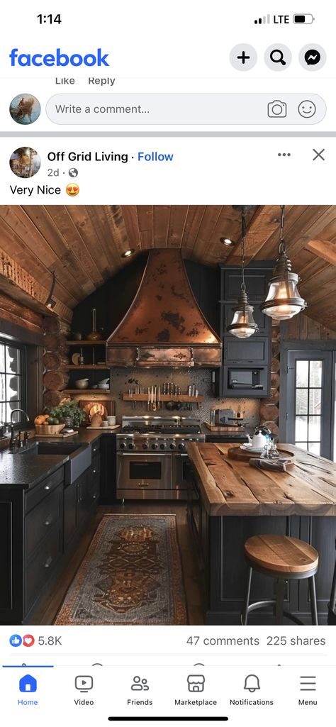 Goth Farmhouse Kitchen, Black Western Kitchen, Western Gothic Kitchen, Gothic Farmhouse Kitchen, Modern Gothic Kitchen, Goth Farmhouse, Gothic Farmhouse Decor, Odd Decor, Gothic Farmhouse