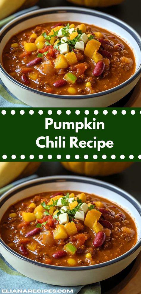 Looking for chili recipes? This pumpkin chili recipe is a tasty twist. Great for pumpkin recipes and dinner ideas, it's an easy chili recipe that’s perfect for chili recipe crockpot meals and family dinners. Pumpkin Chili Recipe Crockpot, Chilli Recipe Crockpot, Slow Cooker Vegetarian Chili, Pumpkin Chili Recipe, Green Chili Recipes, Fall Meal, Pumpkin Chili, Chili Recipe Crockpot, Crockpot Chili