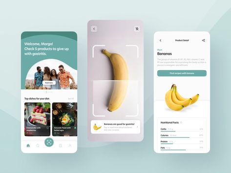 Nutrition App with AI Scanner by Nozomi Health (ex Remdev) on Dribbble Nutrition App, Scanner App, Barcode Scanner, Mobile App Ui, Mobile App Design, Shopping App, App Ui, Find Recipes, Nutrition Facts