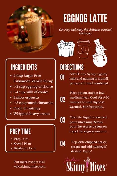 Coffee Herbalife, Shake Recipes Herbalife, Eggnog Latte Recipe, Flavored Coffee Recipes, Diy Coffee Drinks, Eggnog Latte, Hot Drinks Recipes, Coffee Christmas, Cocoa Recipes