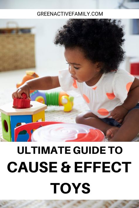 Cause And Effect Toys, Kids Baby Shower Games, Fun Crafts For Girls, Cause And Effect Activities, Parenting Illustration, Cause Effect, Baby Registry Items, Toys For Babies, Baby Life Hacks