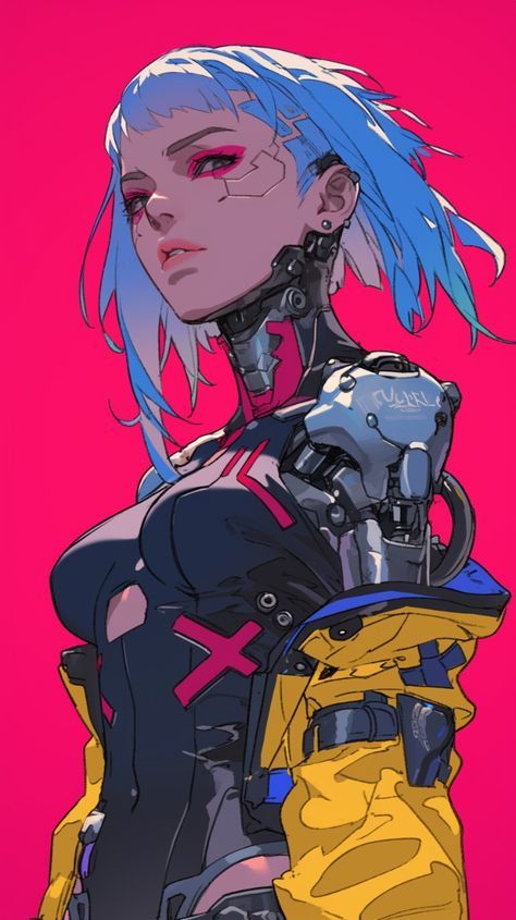 Cyberpunk 2077 Characters, Cyberpunk Style Character Art, Cyberpunk Aesthetic Art, Cyberpunk Art Style, Cyberpunk Female Character Design, Cyberpunk Painting, Cyberpunk Fanart, Cyberpunk Reference, Cyberpunk Girl Art