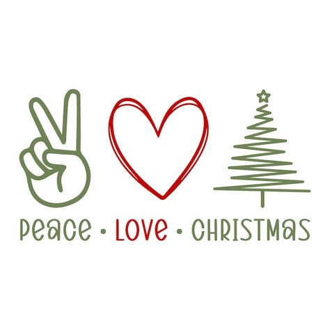 Vector peace love christmas svg tshirt d... | Premium Vector #Freepik #vector #winter #holiday #vintage #art Peace Love Christmas, Peace Christmas, Daily Gift, Love Christmas, Silhouette Crafts, Christmas Stuff, Tshirt Design, Winter Holiday, Peace Love