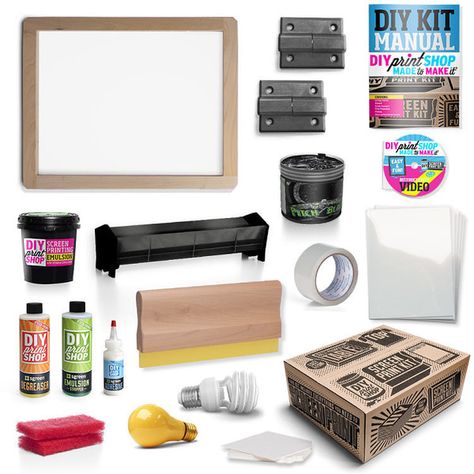 DIY Silk Screen Printing Kit Screen Printing Supplies, Diy Screen Printing, Screen Print Poster, Gig Poster, Diy Print, Screen Printed Tshirts, Diy Prints, Silk Screen Printing, Diy Videos