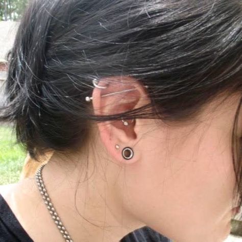 Small Ear Gauges, 2g Gauges, Small Stretched Ears, Piercing Aesthetic, Pretty Piercings, Ear Stretching, Cool Ear Piercings, Cool Piercings, Ear Style