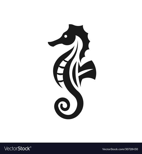 Sea Horse Stencil, Sea Horse Drawing Simple, Sea Horse Logo, Ndc Logo, Seahorse Outline, Seahorse Drawing, Image Illusion, Seahorse Design, Horse Stencil