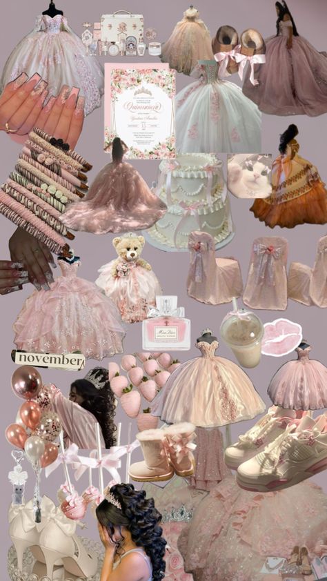 #eatmygrass #quince i actually can’t decide which color scheme to go with 😞 Quencinera Themes Party Ideas, Quince Party Dress, Quince Colors Schemes, Croquet Aesthetic, Quince Themes Ideas, Quince Planner, Quinceanera Inspiration, Pink Quince Theme, Quince Theme Ideas