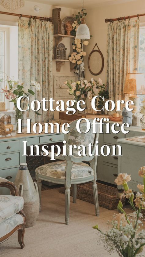 Create a dreamy cottage core home office with French provincial living room accents. 🌿 Use decoration inspiration from the royal aesthetic to add elegance and charm. 🌸 Cottage style decor combined with thrifting ideas will make your space both stylish and eco-friendly. ✨ Your perfect dream house interior awaits! 🏡 #frenchprovinciallivingroom #cottagestyledecor #thriftingideas #royalaesthetic #cottagecoreaesthetic #homefashion #homeofficedesign #dreamhouseinterior #homeofficeinspiration #inspo French Country Sunroom, Provincial Living Room, Sunroom Office Ideas, Cottage Color Palette, French Provincial Living Room, Cottagecore Office, Cottage Core Living Room, Thrifting Ideas, Dreamy Cottage