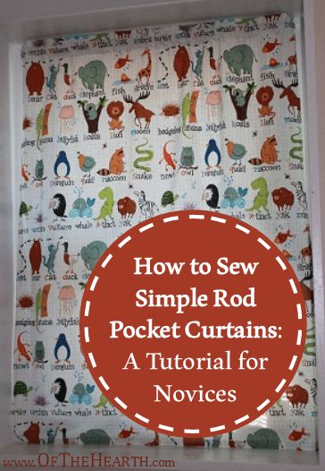 Tension Rod Curtains, Sewing Curtains, Curtain Sewing Pattern, Sew Curtains, Curtain Tutorial, Cafe Curtain Rods, Sewing Pockets, Half Curtains, Curtains Ideas