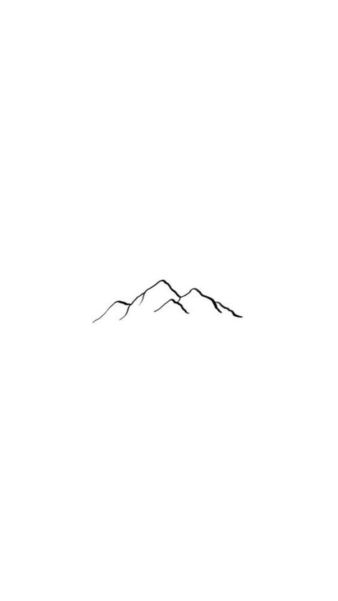 Small Mountain Outline Tattoo, Aspen Mountain Tattoo, Minimal Mountain Tattoo Design, Hill Tattoo Simple, Inspirational Minimalist Wallpaper, Dainty Mountain Tattoo Simple, Men Tattoo Small Simple, Mountains Small Tattoo, Minimal Mountain Tattoo Simple