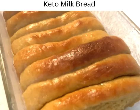 Keto Milk Bread Keto Turkish Milk Bread, Keto Turkish Bread, Keto Milk Bread, Keto Milk, Sweetened Condensed Milk Recipes, Low Carb Milk, Bread Keto, Milk Bread Recipe, Japanese Milk Bread