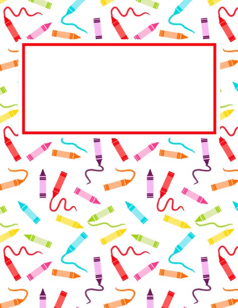 Free printable crayon binder cover template. Download the cover in JPG or PDF format at http://bindercovers.net/download/crayon-binder-cover/ Preschool Binder Covers, School Book Cover Ideas Printable, Binder Cover Printable Free, Cute Binder Covers Printables, Printable Binder Cover Templates, Free Printable Binder Covers, Teacher Binder Cover, Binder Covers Free, School Binder Covers