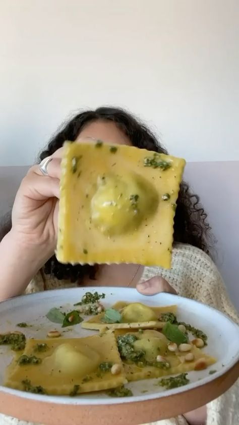 vegancommunity • Original Audio Homemade Mushroom Ravioli, Vegan Pastas, Vegan Ravioli, Vegan Roast Dinner, Mushroom Ravioli, Whole Foods Vegan, Homemade Ravioli, Vegan Style, Vegan Recipes Videos