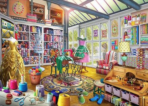 30 Day Art Challenge, Jigsaw Puzzles Art, Doll Museum, Jigsaw Puzzles 1000, Childhood Dreams, Nostalgic Art, Sewing Bee, Puzzle For Adults, Online Puzzles