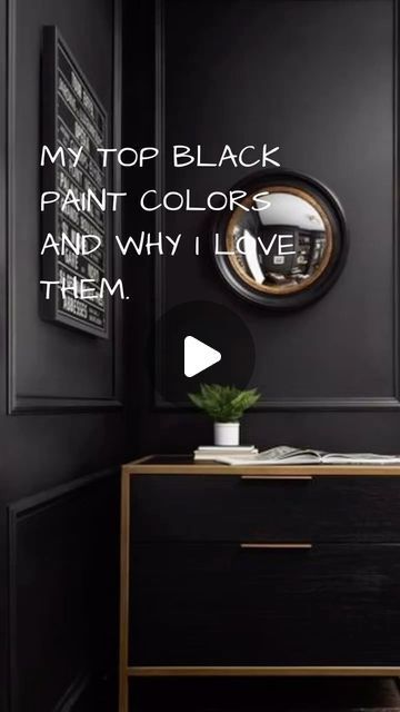 Christina Marie McCombs on Instagram: "Embrace the bold and timeless allure of Black in our latest paint color series feature! 🖤🎨 Presenting our top picks for striking black shades: Caviar-Sherwin Williams Tricorn Black-Sherwin Williams Black Magic-Sherwin Williams Soot-Benjamin Moore Wrought Iron-Benjamin Moore From deep and dramatic to soft and subtle, these black hues add instant sophistication and depth to any space. Which of these captivating blacks are you daring enough to try in your design palette? 🏡✨ #BlackIsBeautiful #BoldAndBeautiful #PaintColorTrends #DesignBoldly #interiordesign #homedecor #interiorstyling #luxury #decorating #winterpark #designer #designerlife #interiordesigner #eclectic #cozy #maximalist #homedesign #commercialdesign **We do our best to acknowledge Caviar Wall Color, Perfect Black Paint Color, Black Magic Paint Sherwin Williams, Black Of Night Sherwin Williams, Top Black Paint Colors, Black Beauty Benjamin Moore, Soot Benjamin Moore, Benjamin Moore Black Paint Colors, Black Magic Sherwin Williams