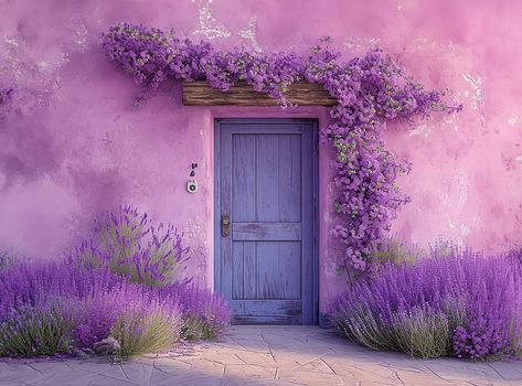 Studio Background Ideas, Digital Wedding Invitations Design, Disney Minimalist, Beautiful Front Doors, Fantasy Bedroom, Purple Door, Pink Palace, Purple Interior, Studio Background Images