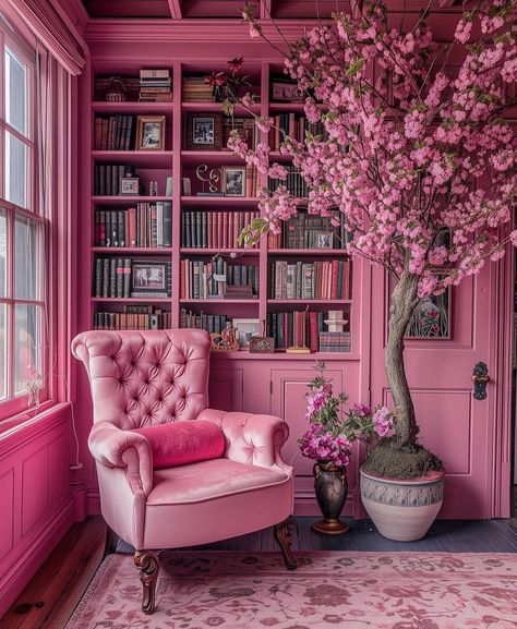 Pastel Colors Living Room, Home Aesthetics, Hygge Style, Romantic Room, Pink Winter, Vintage Inspired Decor, Unique Restaurants, Boho Interiors, Pink Chair