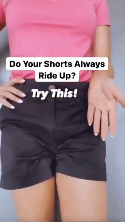 Easy No Sew Crafts With Fabric, Stop Shorts From Riding Up, Under Shorts For Dresses, Shorts Too Big Hack, How To Stop Shorts From Riding Up, How To Take In Shorts That Are Too Big, Making Patterns From Your Own Clothes, How To Make Shorts Longer, Easy Summer Sewing Patterns