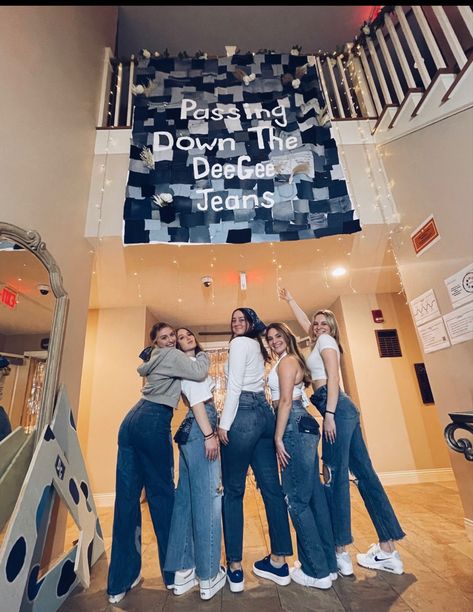 Denim Sorority Theme, Denim Bid Day, Sorority Work Week, Sorority Recruitment Themes, Recruitment Themes, Perfect Pic, Sorority Banner, Pocket Full Of Sunshine, Sorority Bid Day