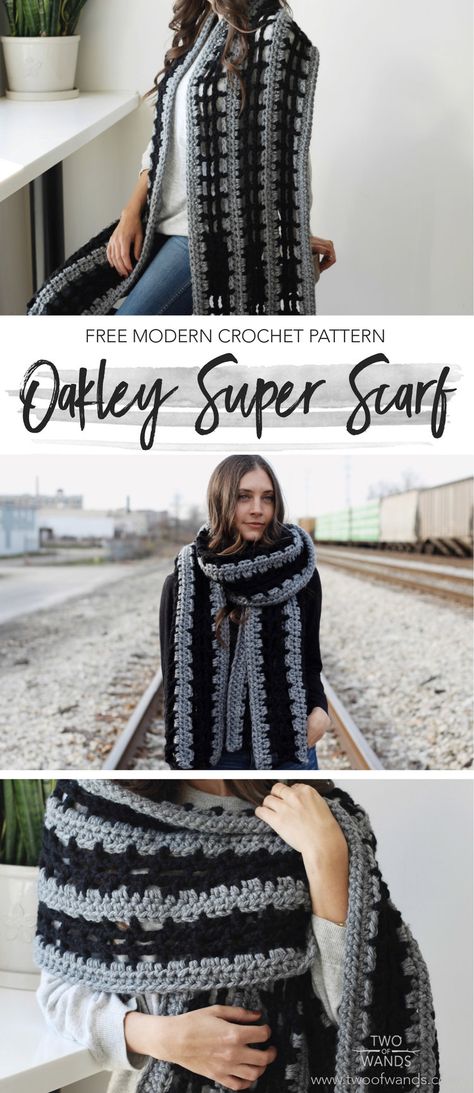 Super Scarf, Crochet Scarf Pattern Free, Modern Crochet Patterns, Crochet Shawl Pattern Free, Crochet Wrap, Scarf Knitting Patterns, Modern Crochet, Crochet Poncho, Scarf Crochet Pattern