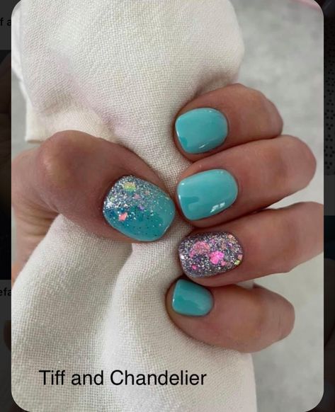 Do It Yourself Nails, Waterslide Nail Decals, Nails Colors, Cute Gel Nails, Short Nail, Colorful Nail Designs, Nails Summer, Nail Designs Glitter, Girls Nails