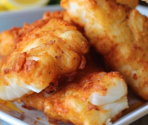 Crispy Batter-Dipped Fish Batter Dipped Fish, Deep Fried Cod, Pescatarian Dishes, Beer Battered Fish Recipes, Fish Batter, Fish Batter Recipe, Deviled Eggs Recipe Easy, Recipes Fish, Beer Battered Fish