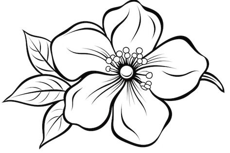 Livre De Coloriage Noir Et Blanc Pour En... | Premium Photo #Freepik #photo #dessin-fleur #illustration-fleur #dessin-fleur #pages-coloriages Flower Black And White Drawing, Illustration Fleur, Black And White Flower Illustration, Black And White Flowers Stickers, Flower Clip Art Black And White, Flower Illustrations Black And White, Bas Relief, Photo Images, Simple Tattoos