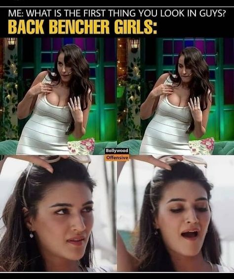 Vulgar Humor, Guys Back, Funny Roasts, Dirty Jokes Funny, Bollywood Hairstyles, Girl Memes, Funny Jokes For Adults, Actors Images, Bollywood Girls