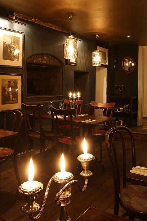 Romantic Restaurant Aesthetic, 2023 Journaling, Candlelit Room, London Dinner, Pickled Cherries, Hopeful Romantic, Candlelit Table, Restaurant London, Romantic Restaurants